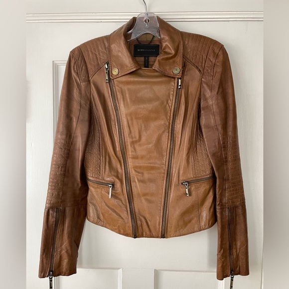 BCBG Moto Leather Jacket XS - Picture 2 of 15